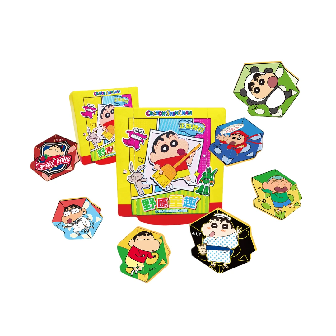 Funtime丨正版授权蜡笔小新金属徽章冰箱贴-《野原童趣》系列(代拆)
