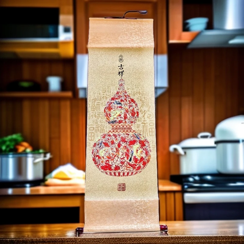 忆墨文化·（吉祥葫芦）140*45客厅·办公室·馆藏级微喷复刻 软装挂画