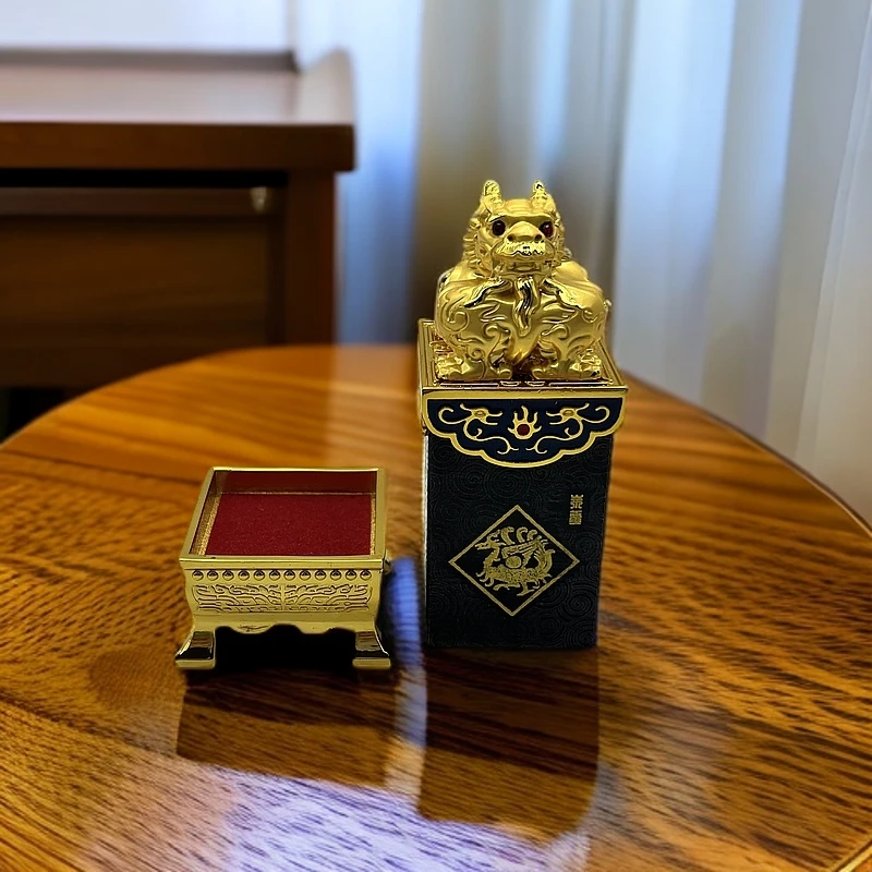 【基地质检发货 天然保真】和田玉青玉龙玺印章