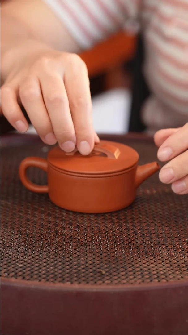 茶壶紫砂全手 大红袍 汉瓦 宽口