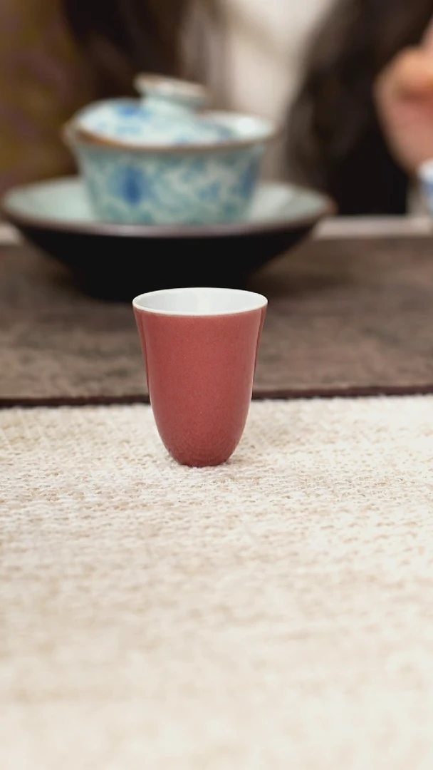 【闪购商品】/F66豇豆红闻香杯