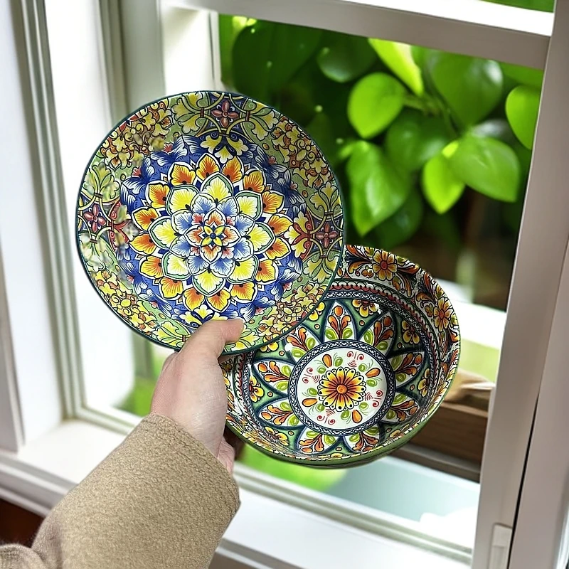 【精选】埃兰加波巴桑6英寸米饭碗面碗汤碗两个组合装