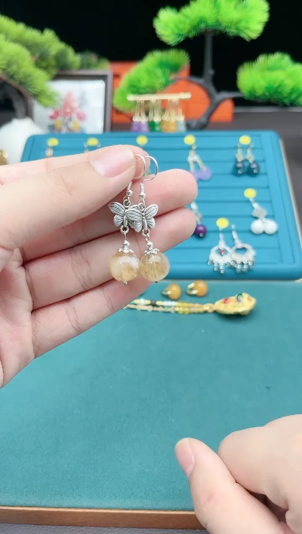 【闪购商品】水晶耳饰银S925镶嵌116000