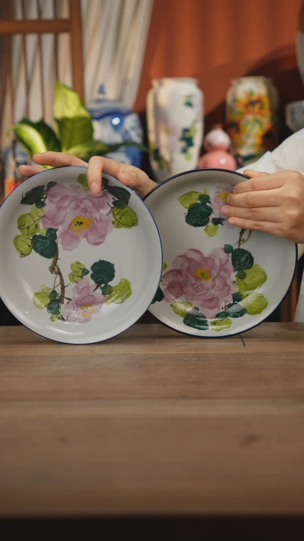 现代景德镇设计师釉下手绘陶瓷餐具