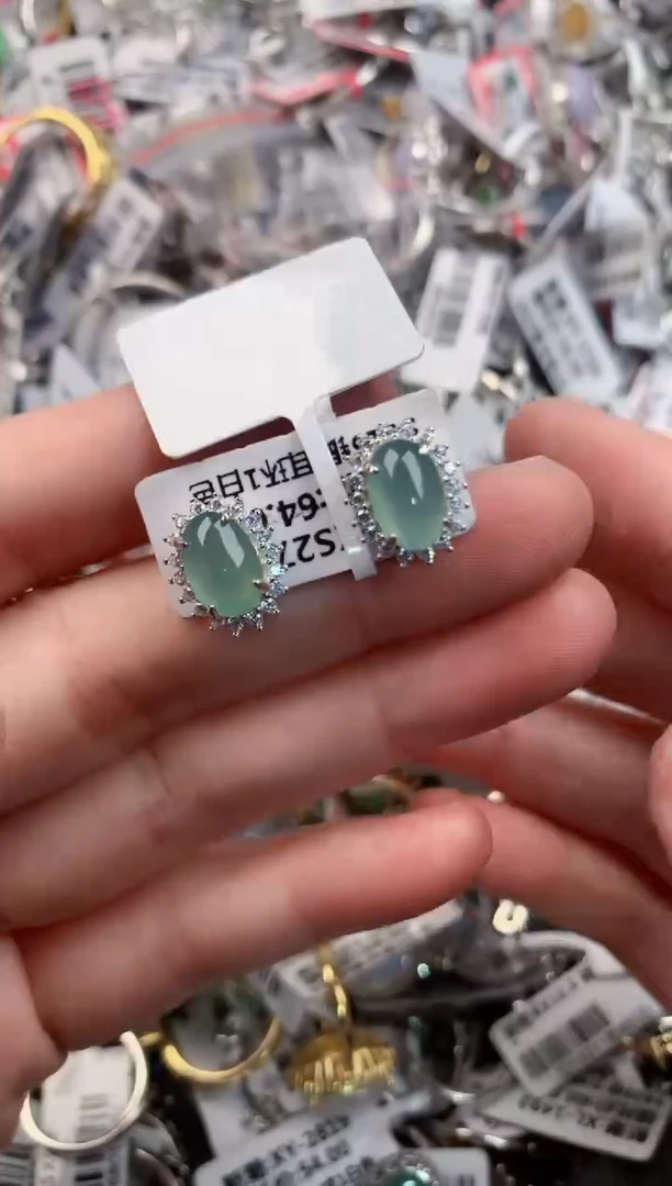 银S925镶嵌戒指翡翠4444----10