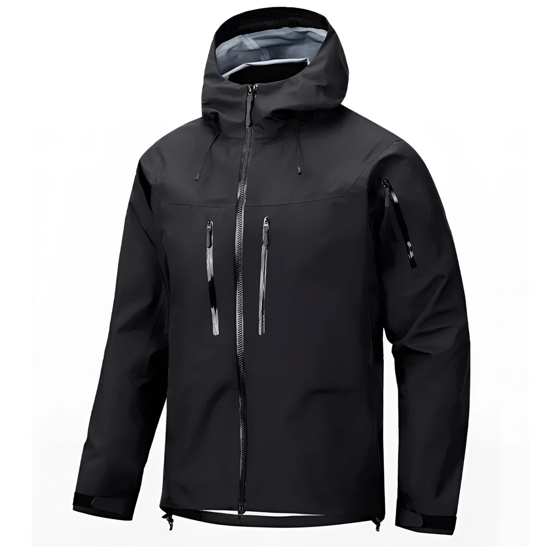 1503情侣款运动户外连帽压胶防水防风男女情侣款防风冲锋夹克