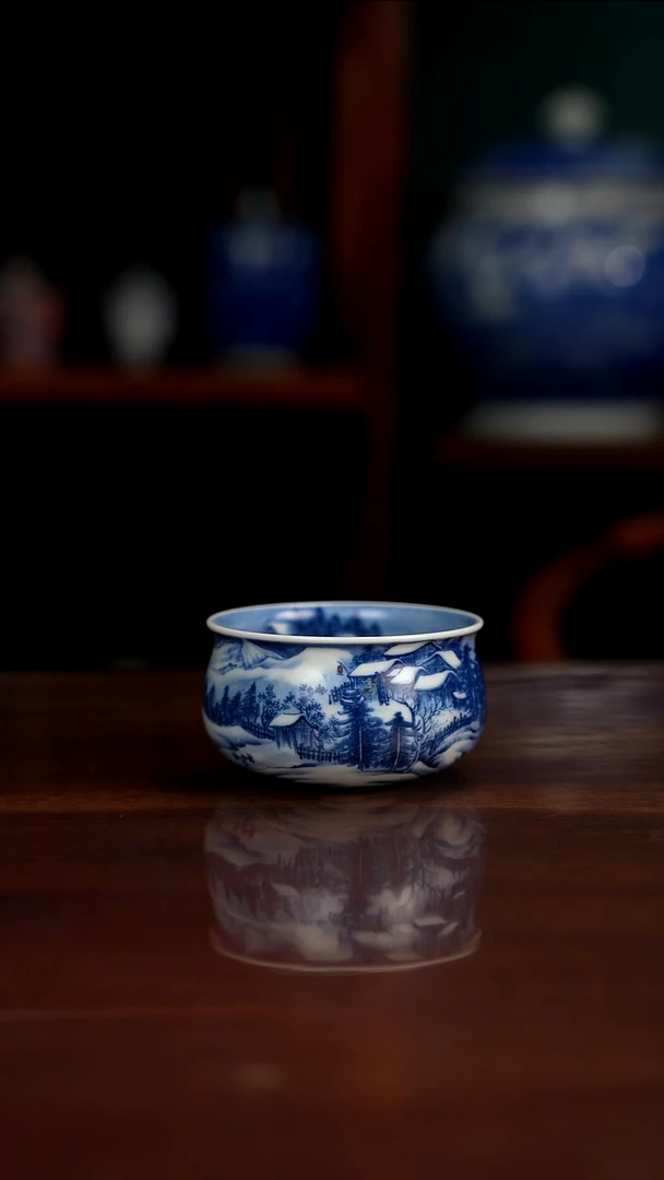 景琳藏青花北派山水湘西古寨