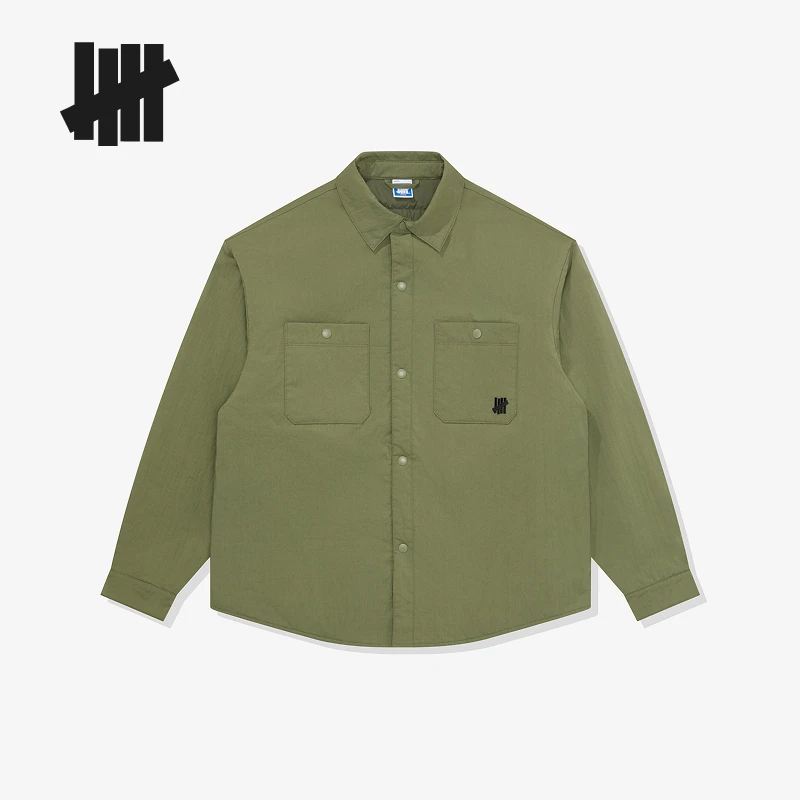 UNDEFEATED五条杠官方秋季新品衬衫式简约棉服外套UC53GPJ02M