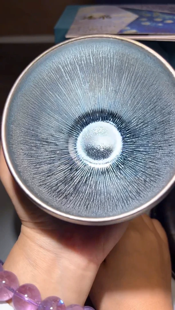 茶盏建窑建盏 杨飞银毫