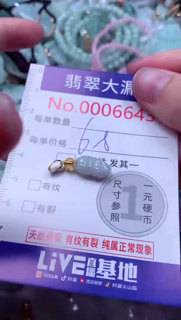吊坠(不含链)未镶嵌翡翠6643