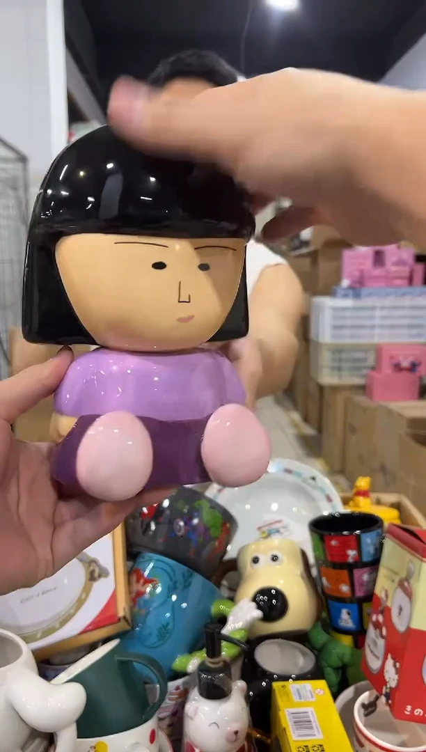 瓷片野口火锅罐摆件