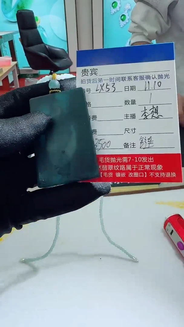 未镶嵌定制翡翠LX53翡翠吊坠带珠链-多样性发其一
