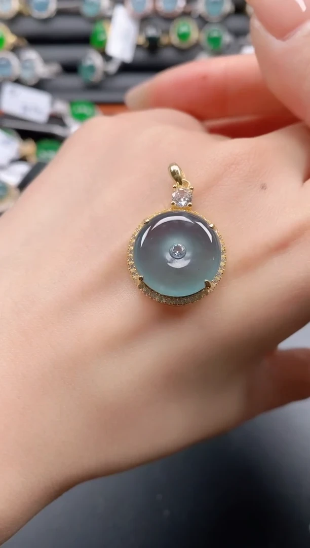 银S925镶嵌戒指翡翠11