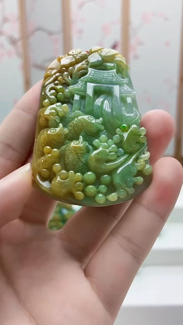 未镶嵌定制翡翠4852bb-毛货挂件33