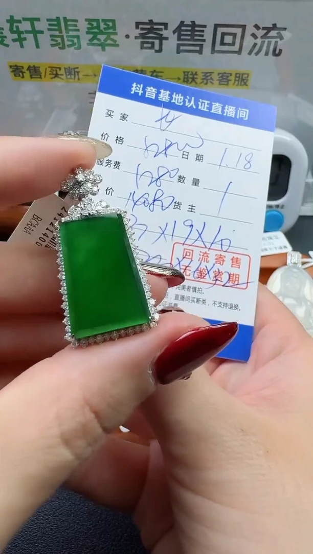 【闪购商品】翡翠颈饰18K金镶嵌寄售回流，不退不换