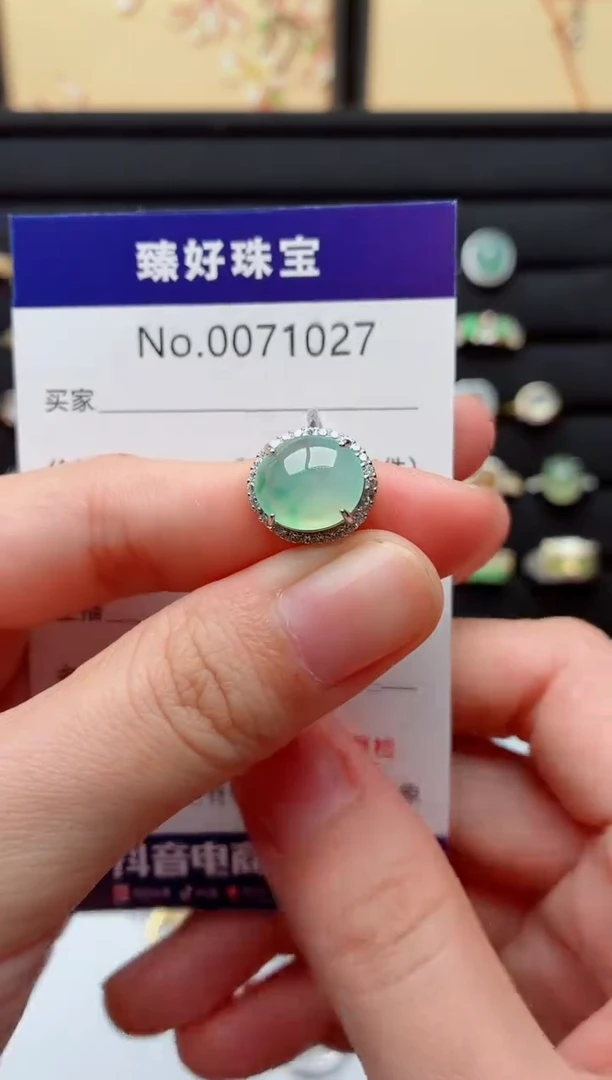 银S925镶嵌戒指翡翠.