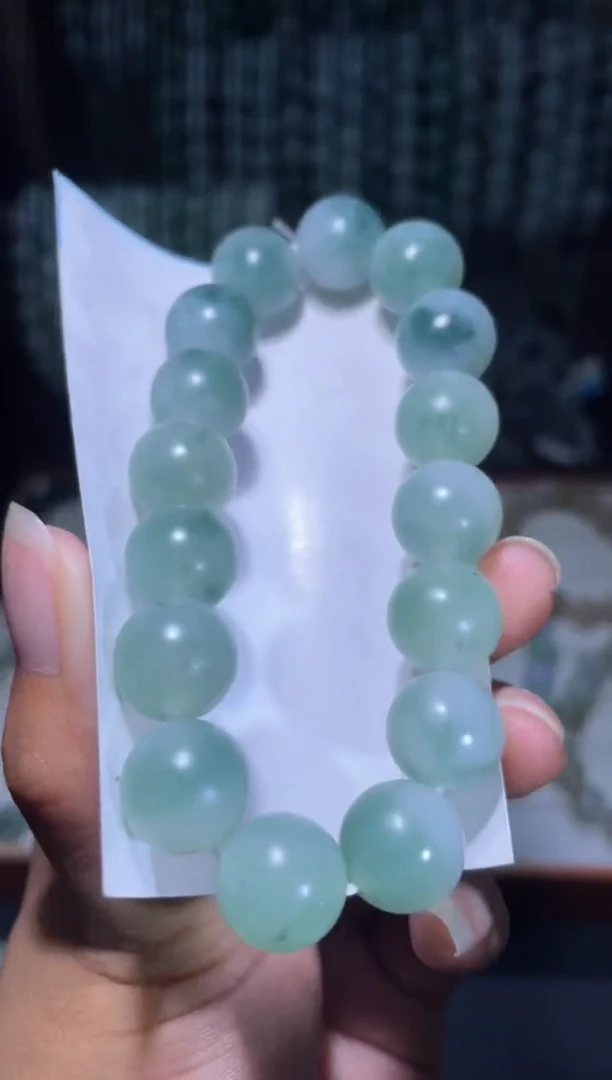 未镶嵌定制翡翠天然缅甸翡翠手串55