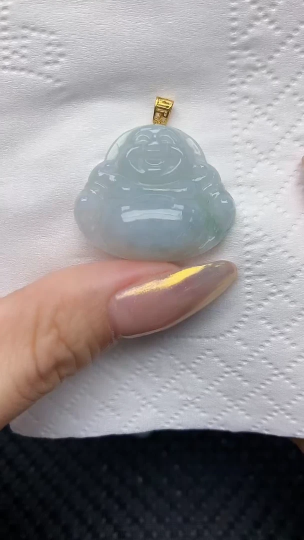 【闪购商品】翡翠颈饰18K金镶嵌天然翡翠A货