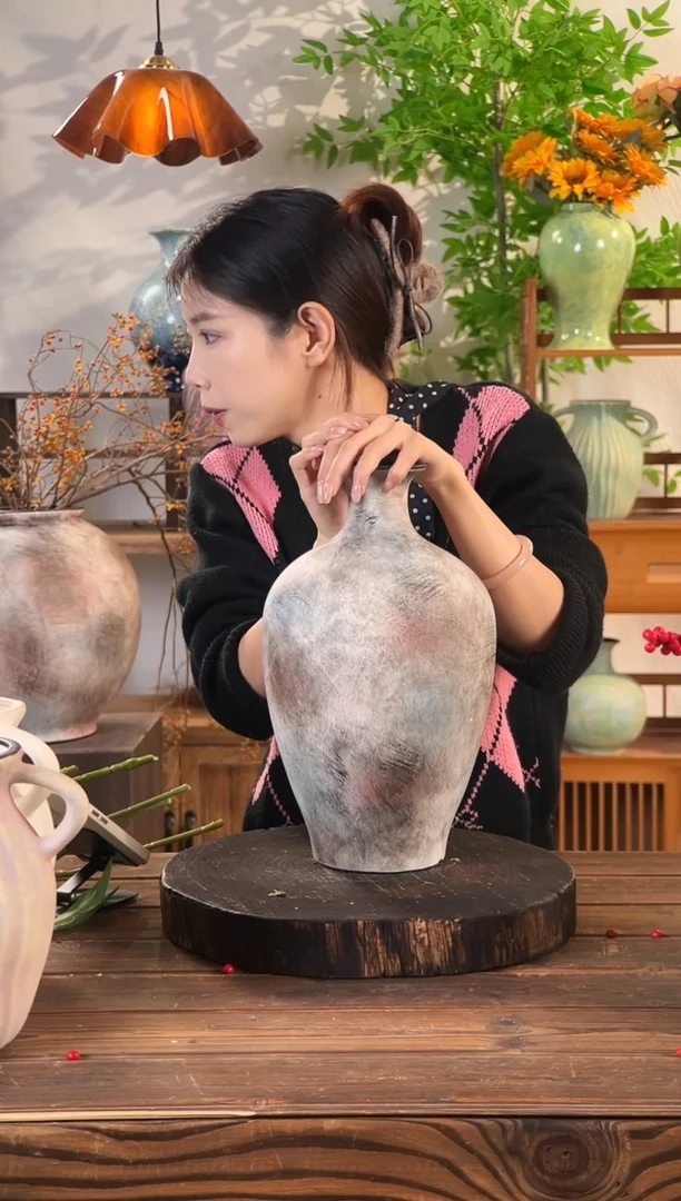 复古红棕-束口瓶