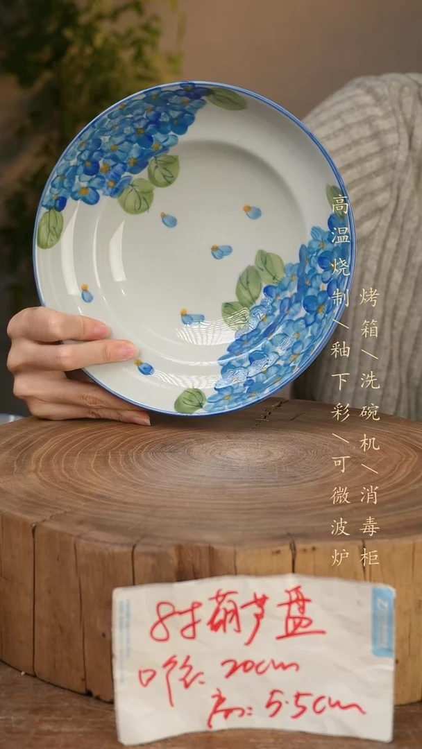 碗瓷景德镇手工手绘高温瓷釉下彩