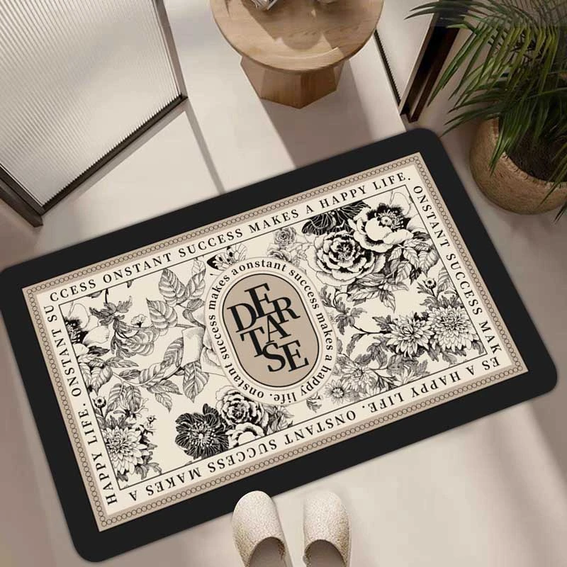 F076【60*90】入户玄关客厅防滑免洗耐脏家用硅藻泥地垫地毯