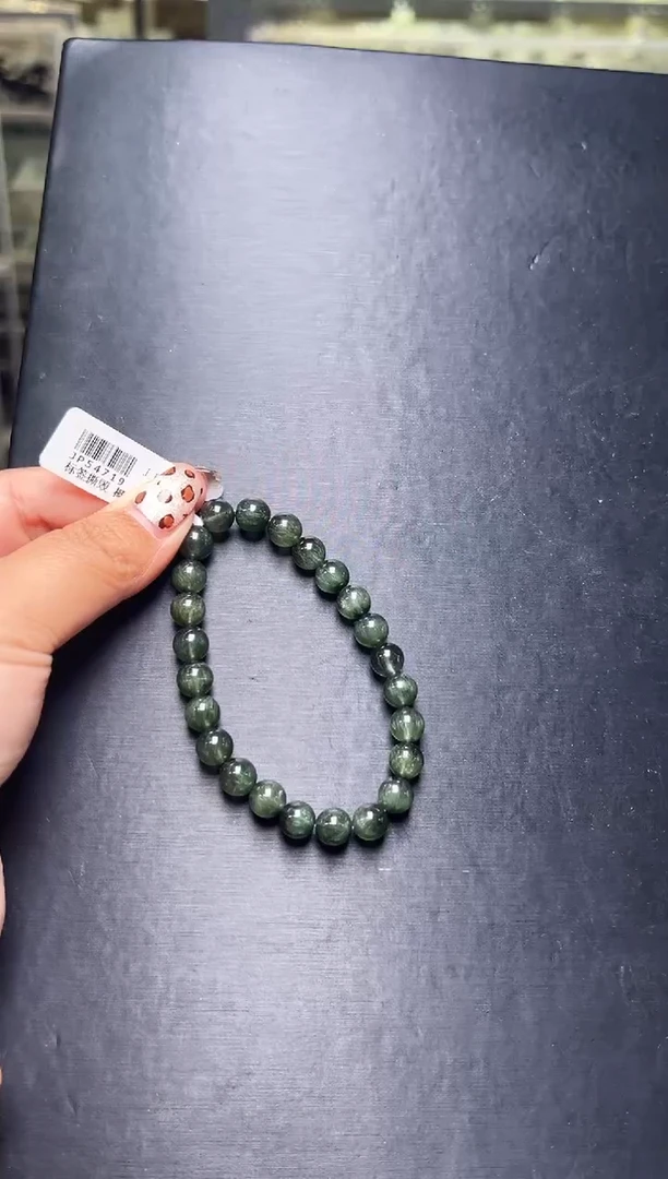 未镶嵌手串水晶绿发晶手串8mm+ JP54719