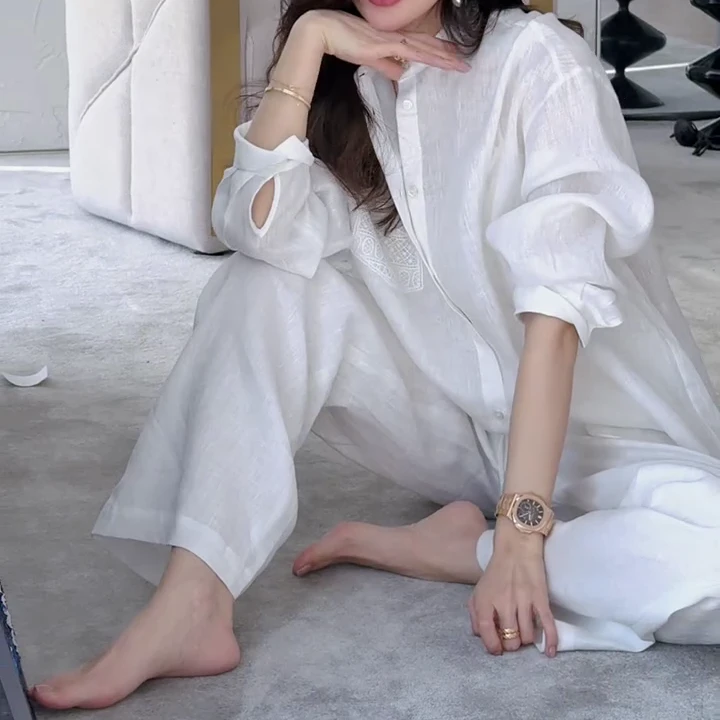 2025夏季新款时尚显瘦气质女士网红休闲洋气两件套百搭款D6168