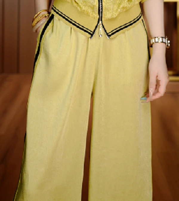 诺诗 裤子显瘦气质高腰时尚直筒裤V25C140K