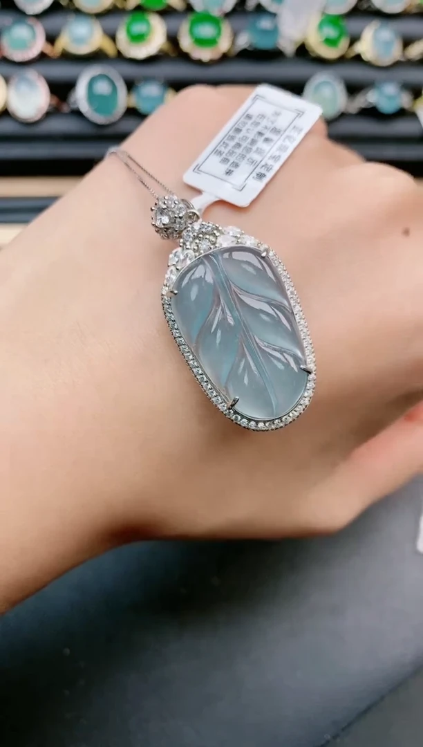 翡翠戒指银S925镶嵌1111