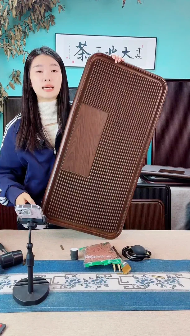 凌龙黄色款式茶盘80*40*4