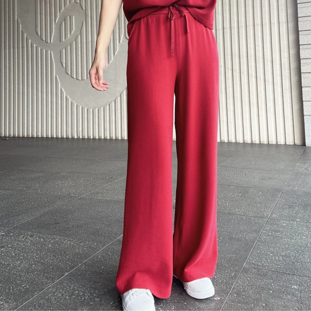 AMASS/阿玛施百搭减龄舒适时尚宽松直筒长裤休闲通勤装5100586