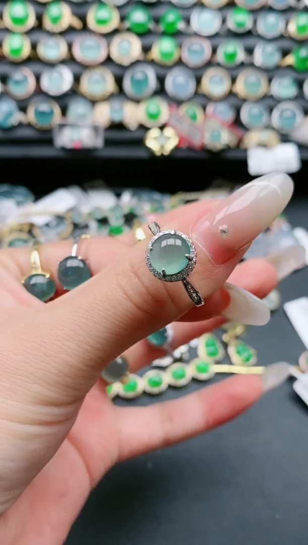 【闪购商品】翡翠戒指银S925镶嵌11111