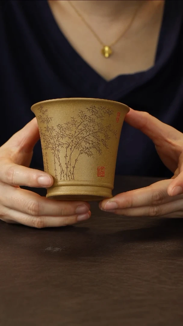 茶杯紫砂蒋文琴黄金段文竹杯