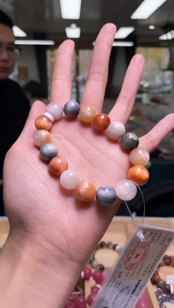 未镶嵌手链水晶13±/x-434【彩兔毛