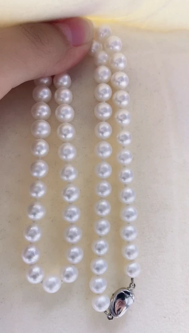 项链银S925镶嵌淡水珍珠淡水珍珠项链SY6933