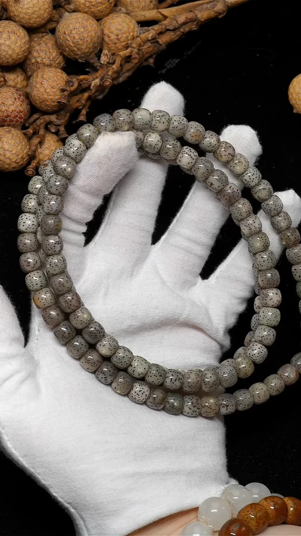 手串星月菩提108多圈黑武士多圈糯冰-YC