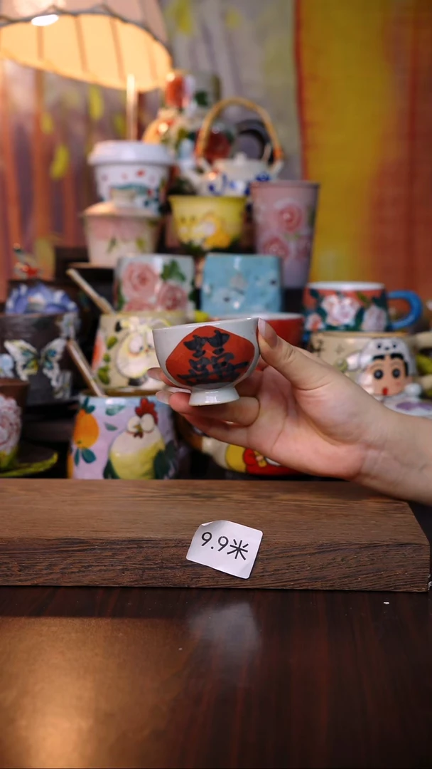 杯子陶泥垚手作 景德镇手工手绘陶瓷器物
