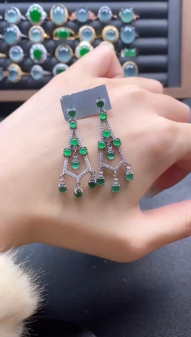 银S925镶嵌戒指翡翠51511