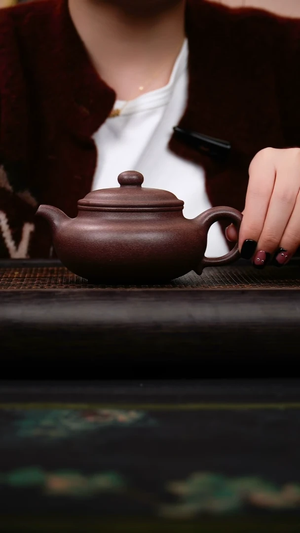 茶壶紫砂桃花泥 仿古 270cc