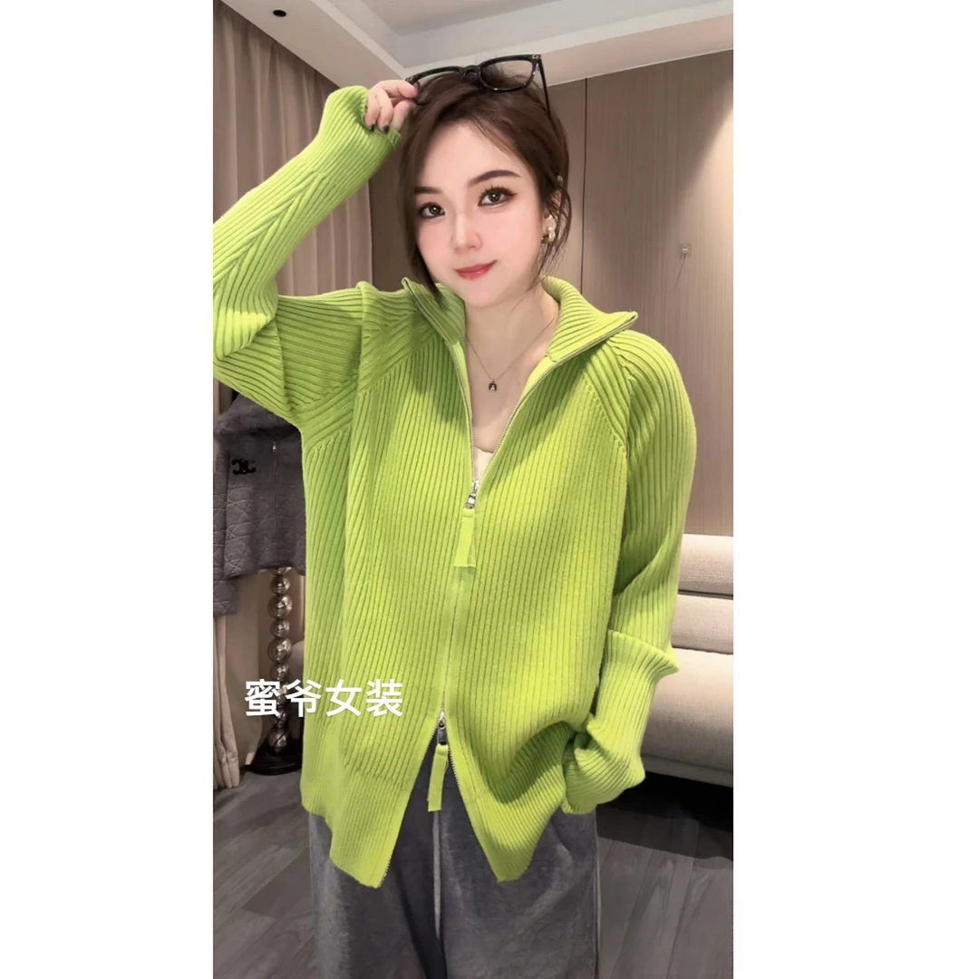 【蜜爷家】双拉链高领毛衣1769#