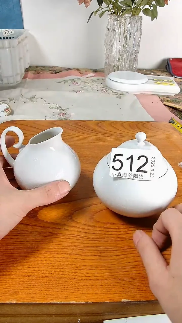 瓷片小***朵小淼海外陶瓷工艺品