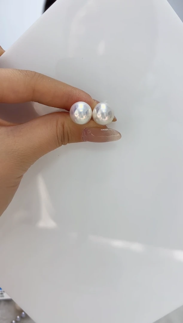 【闪购商品】淡水珍珠DA18K金镶嵌耳钉 11 SS169