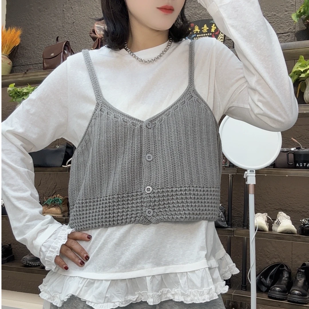 【摩姐姐欧韩】新款针织统一链接短袖