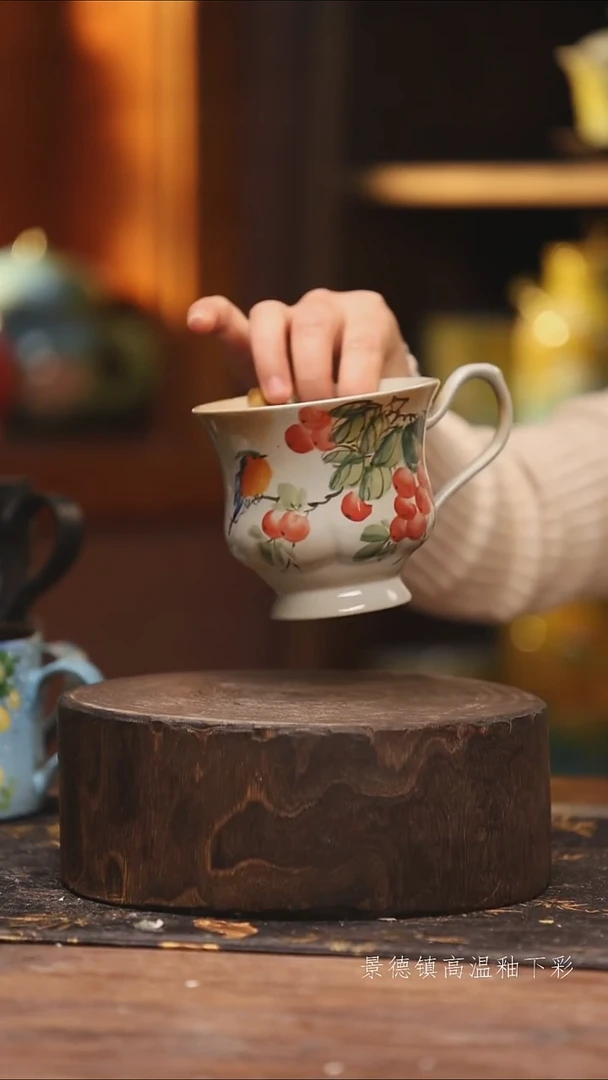 陶瓷景德镇高温釉下手绘陶瓷@L313@