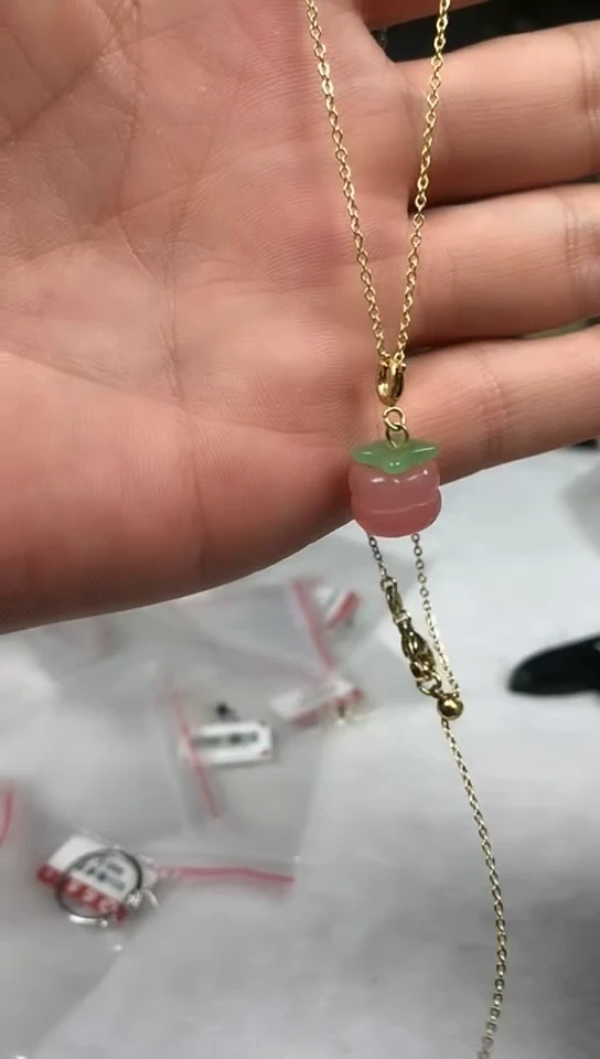 玛瑙/玉髓颈饰银S925镶嵌项链