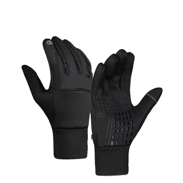 【Kai】冬季男女同款加绒加厚防风防滑可触屏手套-12190