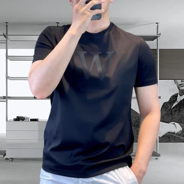 短袖圆领男士T恤2025夏季新款休闲时尚学生半袖宽松体恤潮