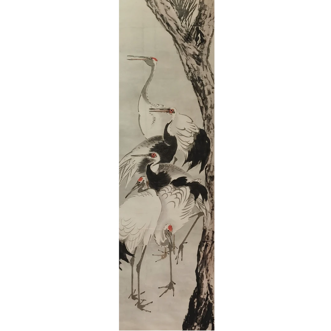 【辽拍】V250709-2-54《鹤》（4.5平尺）纸本镜片 yy1205w