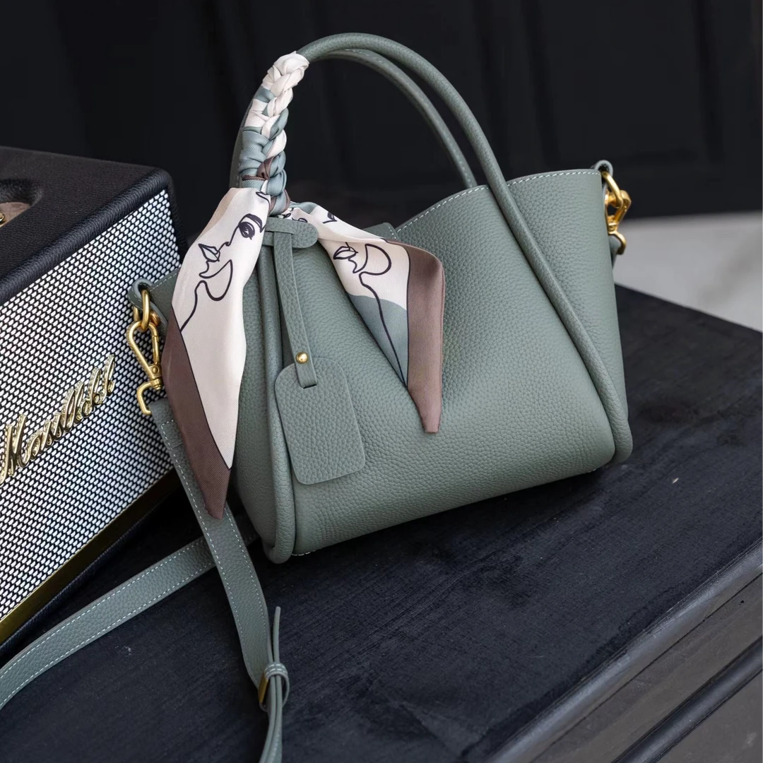 【英柏甄选】KLL-66047-抹茶绿  然与纯小众设计感时尚单肩百搭女包