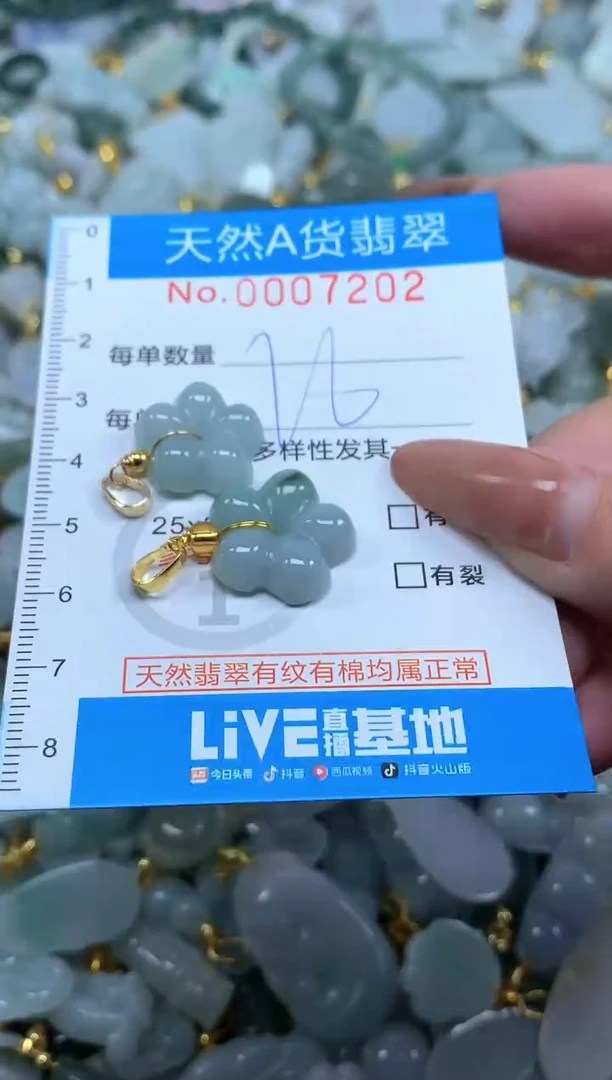 颈饰未镶嵌翡翠净货挂件-7202